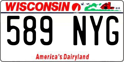WI license plate 589NYG