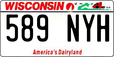 WI license plate 589NYH