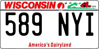 WI license plate 589NYI