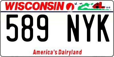 WI license plate 589NYK