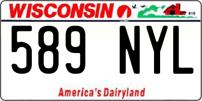 WI license plate 589NYL