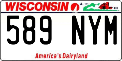 WI license plate 589NYM