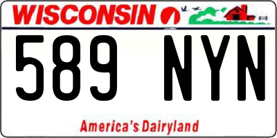 WI license plate 589NYN
