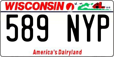 WI license plate 589NYP