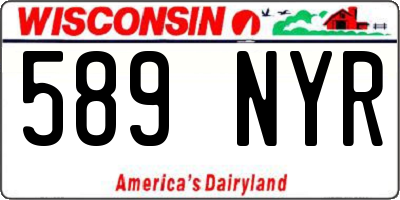 WI license plate 589NYR
