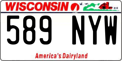 WI license plate 589NYW