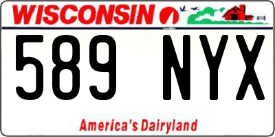 WI license plate 589NYX
