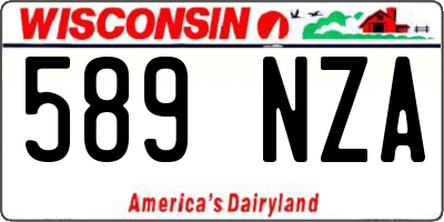 WI license plate 589NZA