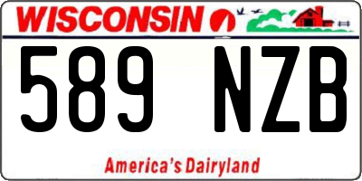 WI license plate 589NZB