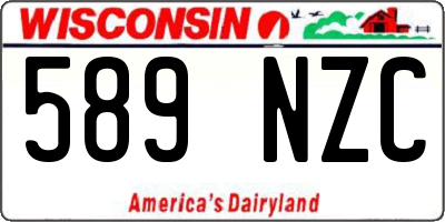 WI license plate 589NZC