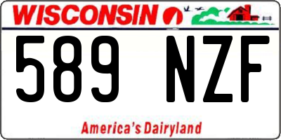 WI license plate 589NZF
