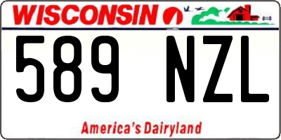 WI license plate 589NZL