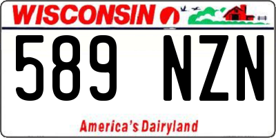 WI license plate 589NZN