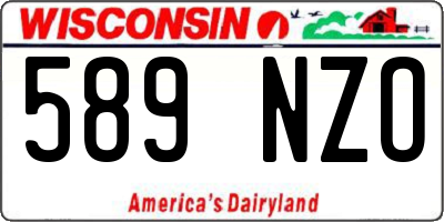 WI license plate 589NZO
