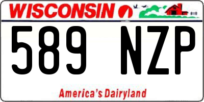 WI license plate 589NZP