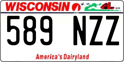 WI license plate 589NZZ