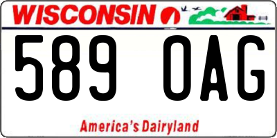 WI license plate 589OAG
