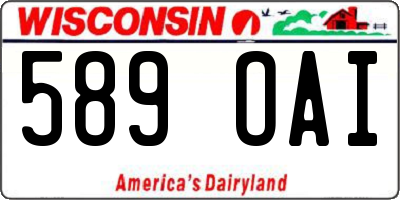 WI license plate 589OAI
