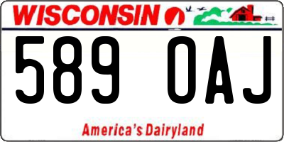 WI license plate 589OAJ