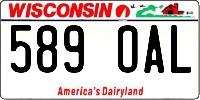 WI license plate 589OAL