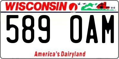 WI license plate 589OAM