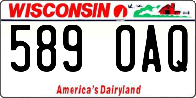 WI license plate 589OAQ
