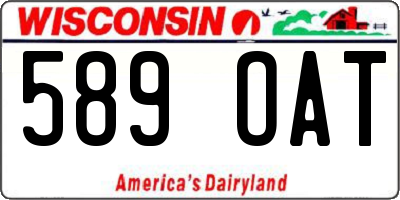 WI license plate 589OAT