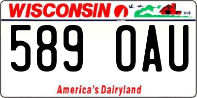 WI license plate 589OAU