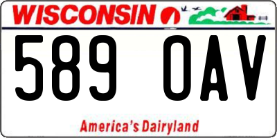 WI license plate 589OAV