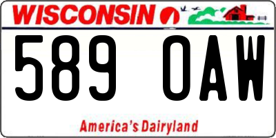 WI license plate 589OAW