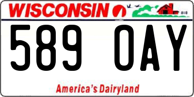 WI license plate 589OAY