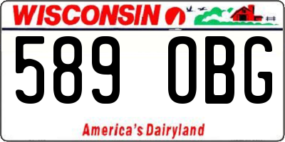 WI license plate 589OBG