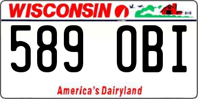 WI license plate 589OBI