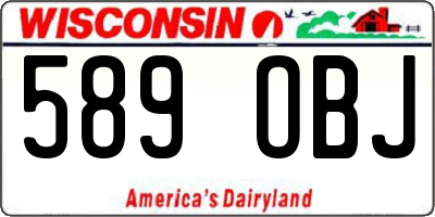 WI license plate 589OBJ