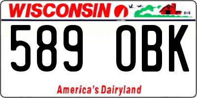 WI license plate 589OBK