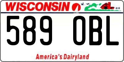 WI license plate 589OBL
