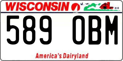 WI license plate 589OBM