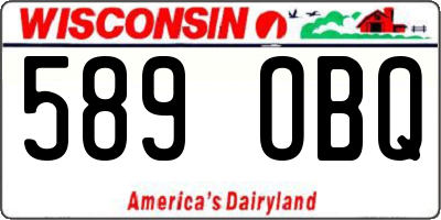 WI license plate 589OBQ