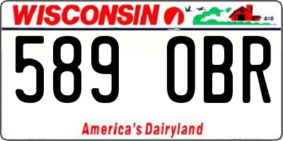 WI license plate 589OBR