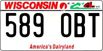WI license plate 589OBT