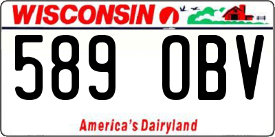 WI license plate 589OBV