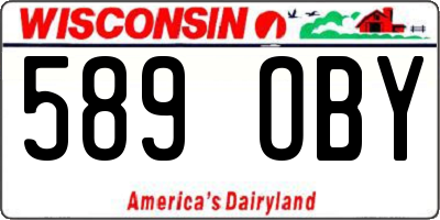 WI license plate 589OBY