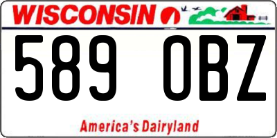 WI license plate 589OBZ