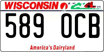 WI license plate 589OCB