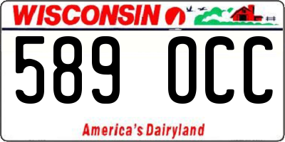 WI license plate 589OCC