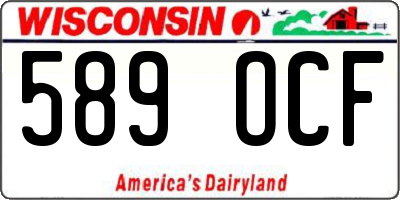 WI license plate 589OCF