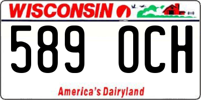 WI license plate 589OCH