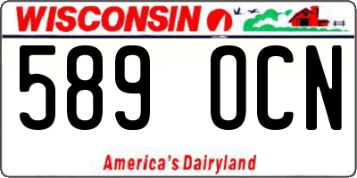 WI license plate 589OCN