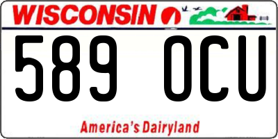WI license plate 589OCU