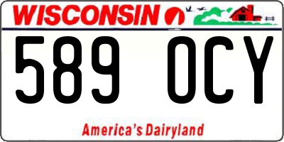 WI license plate 589OCY